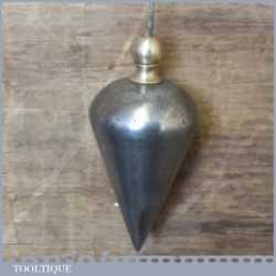 Vintage Pre-War German Steel & Brass Plumb Bob - Good Condition