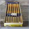 Vintage Boxed Set Of Six Marples 1001 Wood Turning Chisels