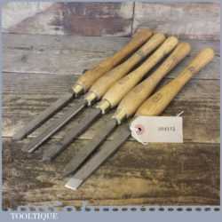 Vintage Set of 5 No: Woodturning Chisels By Marples - Good Condition