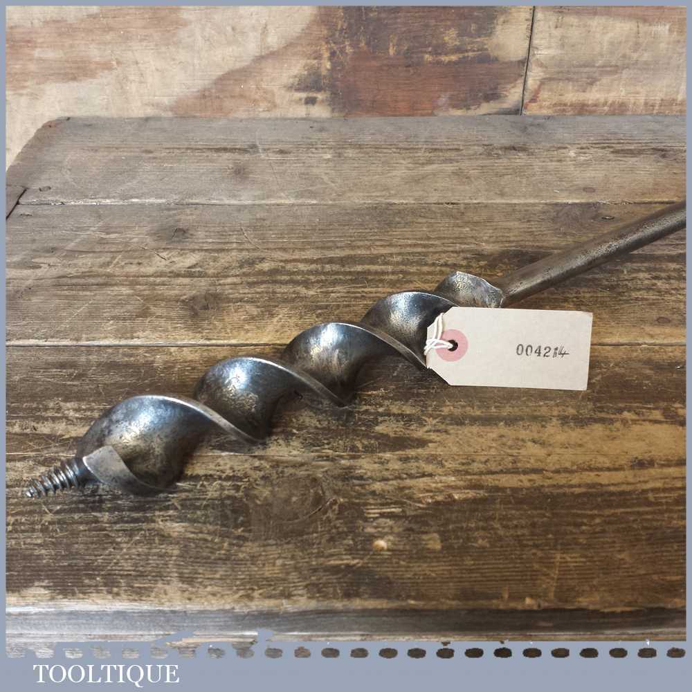 Vintage Whitehouse 1945 Timber Framing 1 ½” Hand Turning Auger Bit Tooltique