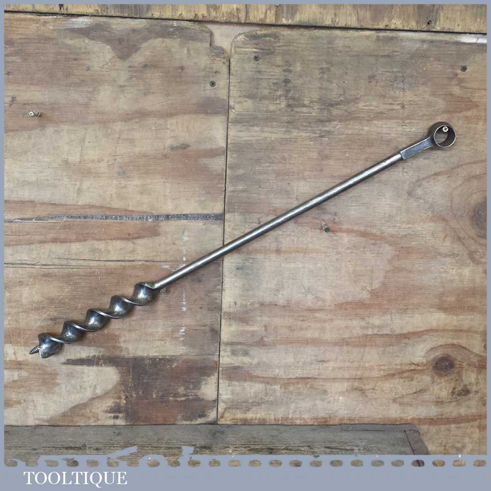 Vintage Whitehouse 1945 Timber Framing 1 ½” Hand Turning Auger Bit Tooltique