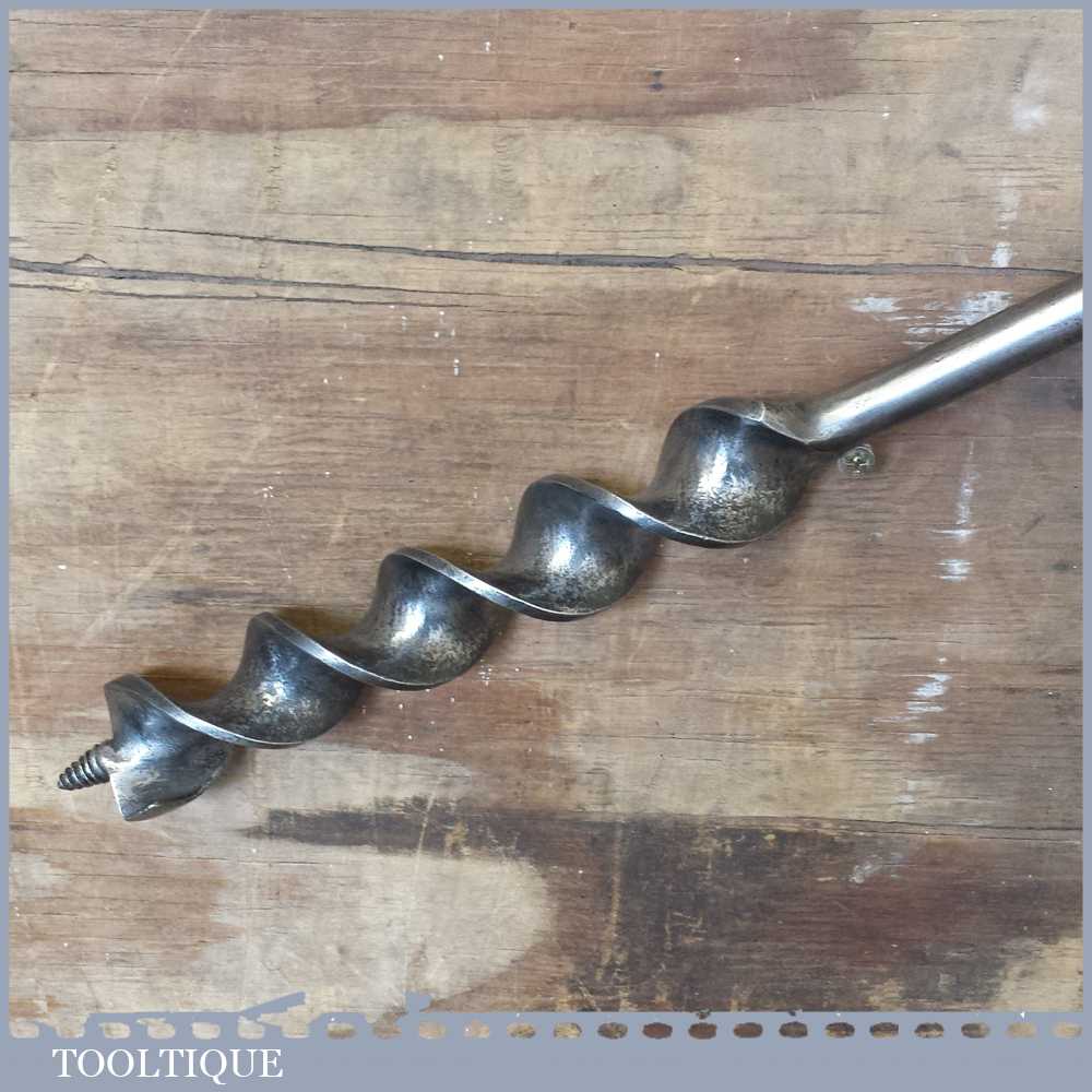 Vintage Whitehouse 1945 Timber Framing 1 ½” Hand Turning Auger Bit Tooltique