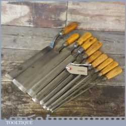 Vintage Set of 10 No: Pattern Makers Gouge Chisels - Stamped J Norris