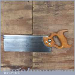 Vintage W Tyzack Sons And Turner No: 13 Steel Back 12” Tenon Saw - Sharpened