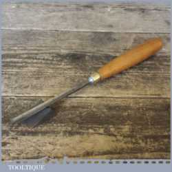 Vintage 1/4” Wide Herring Bros London No: 7 Wood Carving Gouge Chisel - Sharpened