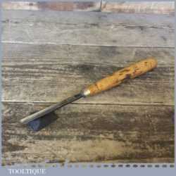 Vintage 1/4” Wide I Sorby Wood Carving Gouge Chisel - Sharpened And Honed