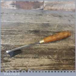 Vintage Robert Sorby 1/4” Wood Carving Gouge Boxwood Handle - Sharpened Honed
