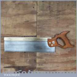 Vintage 14” Taylor Bros Sheffield Advance Warranted Brass Back Bench Saw - Sharpened