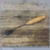 Vintage 3/16” Henry Taylor Acorn Wood Carving Straight Gouge Chisel - Sharpened