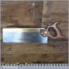 Vintage Superior Warranted 12” Brass Back Tenon Saw - Sharpened