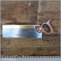 Vintage Superior Warranted 12” Brass Back Tenon Saw - Sharpened