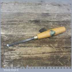 Vintage H Taylor 1/2” Wood Carving Skew Chisel Beech Handle - Sharpened Honed