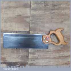 Vintage 12” W Tyzack Sons and Turner No: 14 Steel Back Tenon Saw With 15 tpi - Sharpened