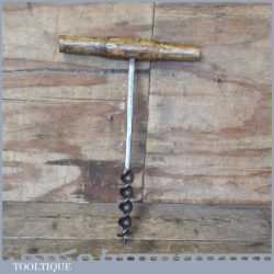 Vintage Gilpin 1 ¼” Timber Framing Auger Bit With Wooden Handle