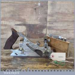 Scarce Stanley Sweetheart USA No: 143 Nickel Coated Bull Nose Plough Plane - Complete