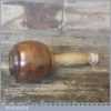 Old Lignum Vitae Wood Carving Mallet With Ash Handle - With Ebony Wedge