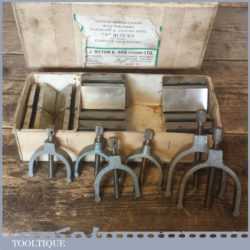 2 No: Different Pairs of Vintage Quality Biltons V Blocks With Matching Clamps
