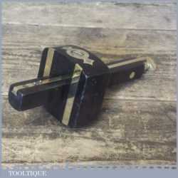 Vintage Ebony And Brass Mortise Gauge - Fully Refurbished