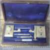 Antique Architects Silver Nickel Trammel Point Set In Presentation Box