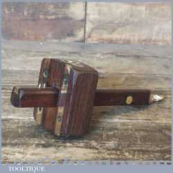 Vintage Rosewood And Brass Mortise Gauge - Fully Refurbished
