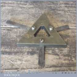 Scarce 19th Century Antique Engineered Brass Spider Mortice Bevel - Good Condition