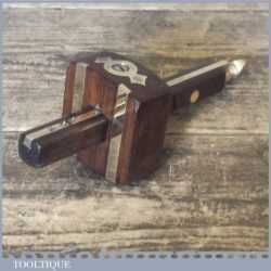 Vintage Rosewood And Brass Mortice Gauge - Fully Refurbished