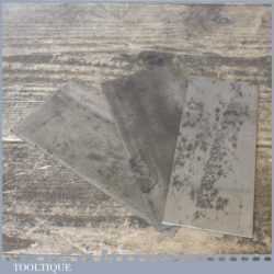 3 No: Vintage Old Spring Steel Cabinet Scraper Blades