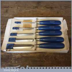 5 No: Vintage Marples Blue Chip Bevel Edge Chisels 1” 5/8” ½” 3/8” ¼” Wide