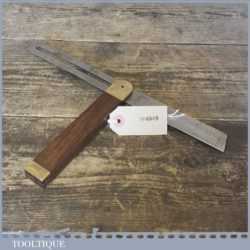 Vintage 12” Rosewood And Brass Sliding Bevel In Good Condition