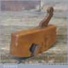 Vintage Miniature 4 ½” x ¾” Wide Compassed Rabbet Plane - Boxwood Body