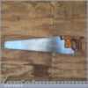 Vintage 22” War Finish Spear & Jackson Cross Cut Panel Saw 9 TPI - Sharpened