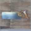 Vintage 10” Tyzack Turner No: 13B Brass Back Tenon Saw - Sharpened