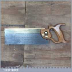 Vintage 10” Tyzack Turner No: 13B Brass Back Tenon Saw - Sharpened