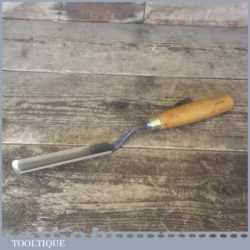 Vintage Pattern Makers 7/8” Wm Marples & Sons Cranked Firmer Gouge Paring Chisel - Fully Refurbished