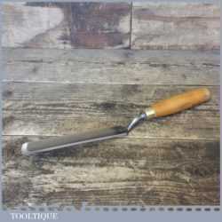 Vintage 1” Wide Wm Marples & Sons Cranked Firmer Gouge Paring Chisel - Fully Refurbished