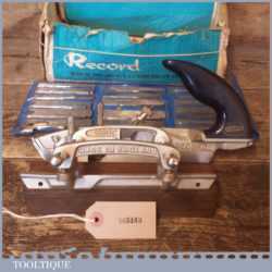 Vintage Record No: 50C Combination Plough Plane Complete With Set Of Cutters