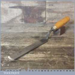 Vintage 1 1/8” Marples Shamrock Cranked Firmer Gouge Paring Chisel - Fully Refurbished