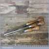 3 No: Large Vintage Cabinet Makers Wooden Handled Screwdrivers
