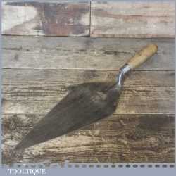 Vintage J.T. Tyzack 12” Bricklayers Trowel With Wooden Handle - Good Condition