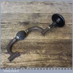 Very Rare Antique Surgeons trepanning brace with carved Ebony handles