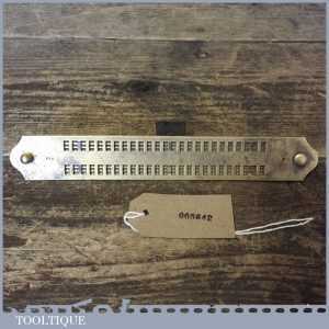 Scarce Vintage Brass Braille Slate Stamped 188 8” Long - Good Condition