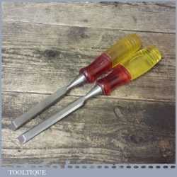 Vintage Marples ½” Wide Bevel Edge Plus Firmer M373 Shatter Proof Chisels