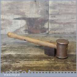 Vintage Copper Non Sparking Lump Hammer - Heavy 3” Head