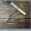 Vintage Brass Pocket Multi Tool 3 Good Attachments - Good Condition
