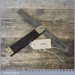 Vintage Rosewood Brass Sliding Bevel With 10” Blade - Good Condition