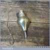 Vintage No: 3 Brass Steel Tipped Plumb Bob - Good Condition