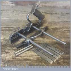 Vintage Record No: 044 Combination Plough Plane 6 Cutters - Good Condition