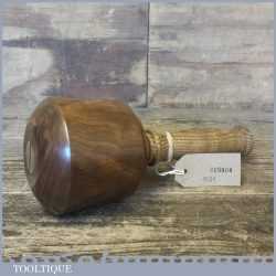 Old Lignum Vitae Hand Turned Carving Mallet With Ash Handle - Ebony Wedge
