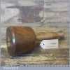 Old Lignum Vitae Hand Turned Carving Mallet With Lacewood Handle - Ebony Wedge