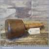 Old Lignum Vitae Hand Turned Carving Mallet With Cherry Wood Handle - Ebony Wedge